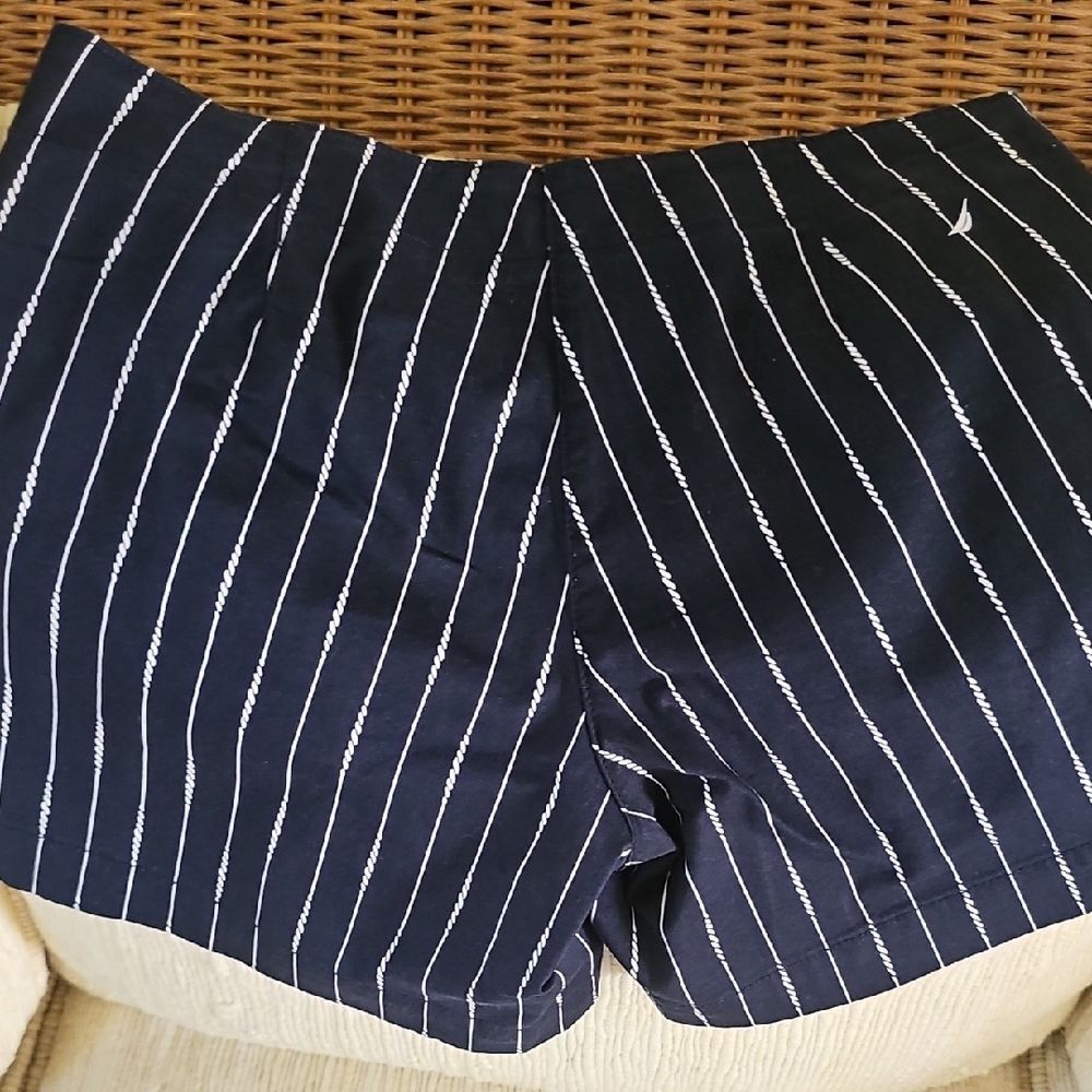 Nautica Navy and White Striped Shorts - Picture 5 of 6